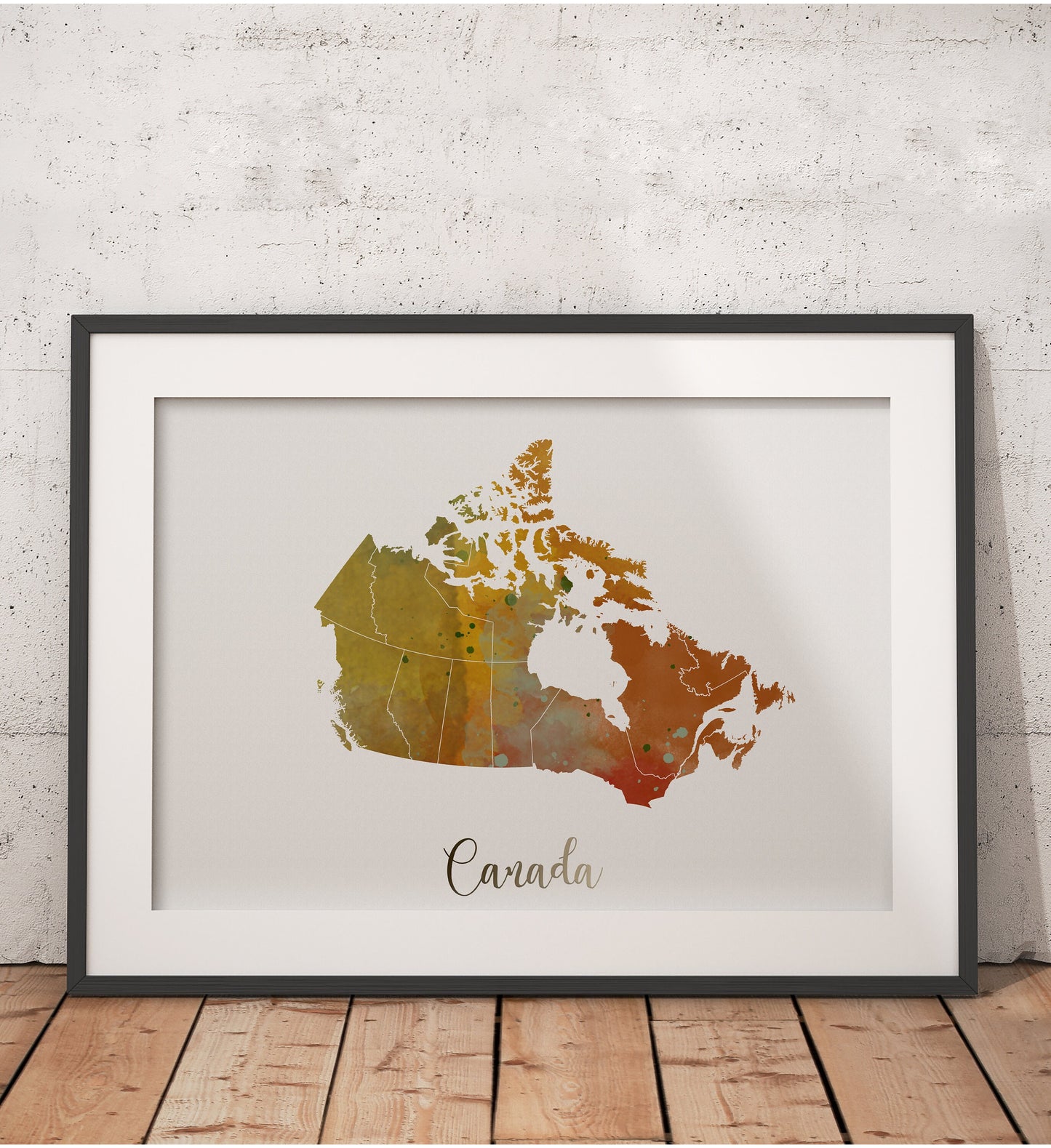 CANADA map - Canada watercolor map - Travel poster - Home Decor - Wall decor - Office map - Canada gift - GeoGIS studio