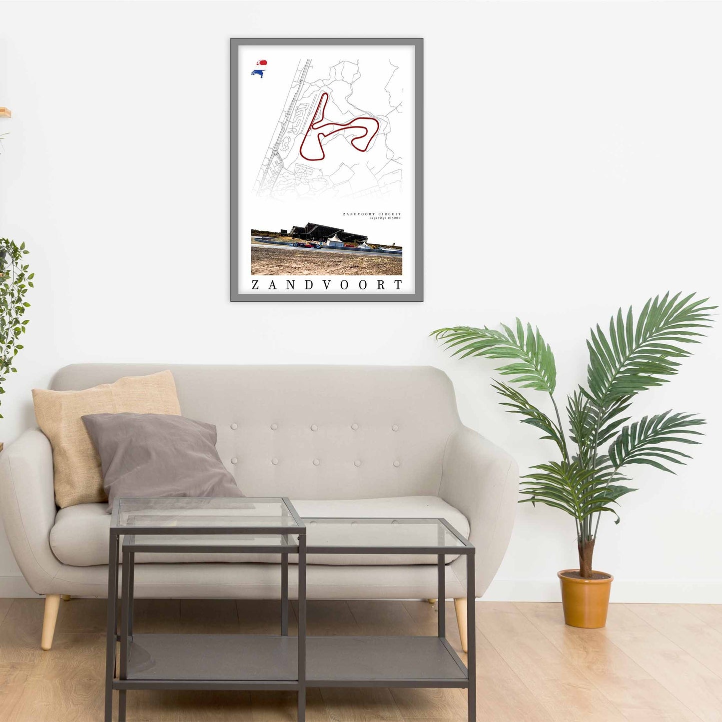 City map of ZANDVOORT - Zandvoort circuit - Home Decor Zandvoort - Wall decor Zandvoort - Dutch Grand Prix - Formula 1 gift - Printed map