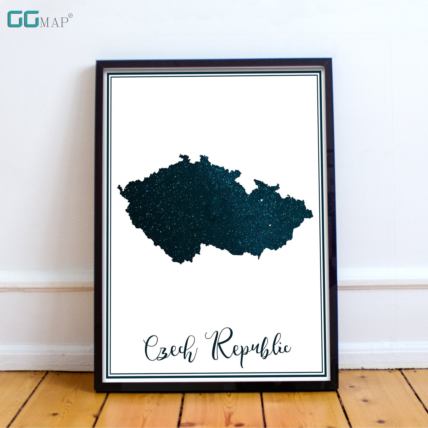 CZECH REPUBLIC map - Czech Republic stars map - Travel poster - Home Decor - Wall decor - Office map - Czech Republic gift - GeoGIS studio