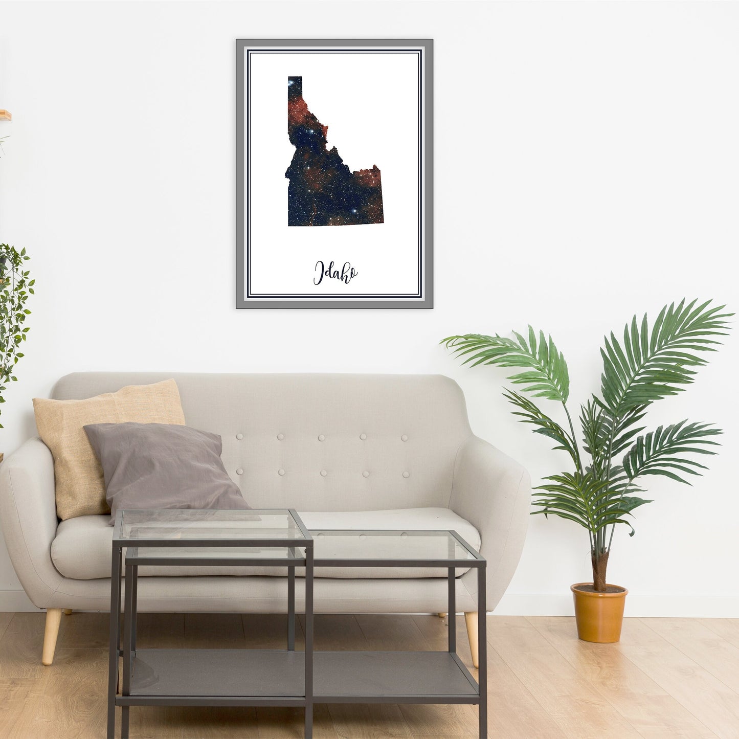 IDAHO map - Idaho heart nebula map - Travel poster - Home Decor - Wall decor - Office map -Idaho gift - GeoGIS studio