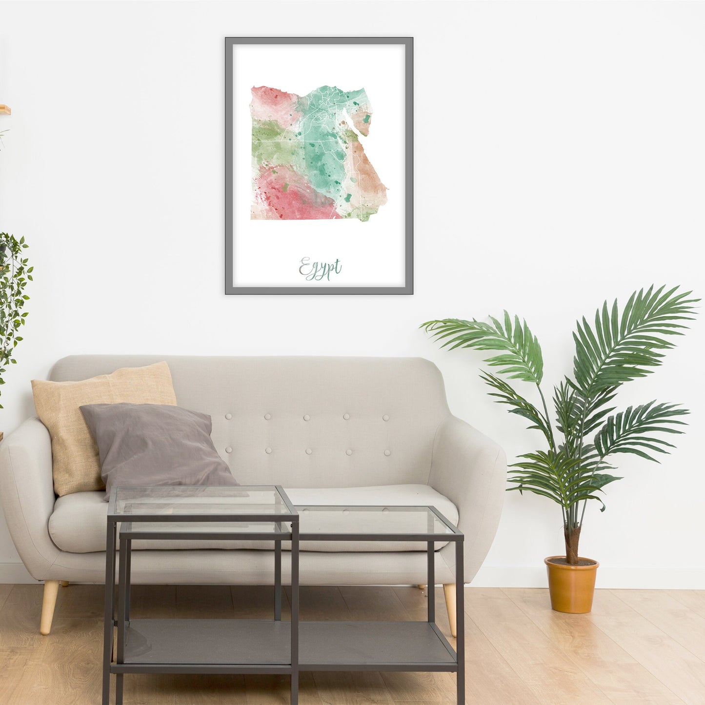 EGYPT map - Egypt watercolor map - Travel poster - Home Decor - Wall decor - Office map - Egypt gift - GeoGIS studio