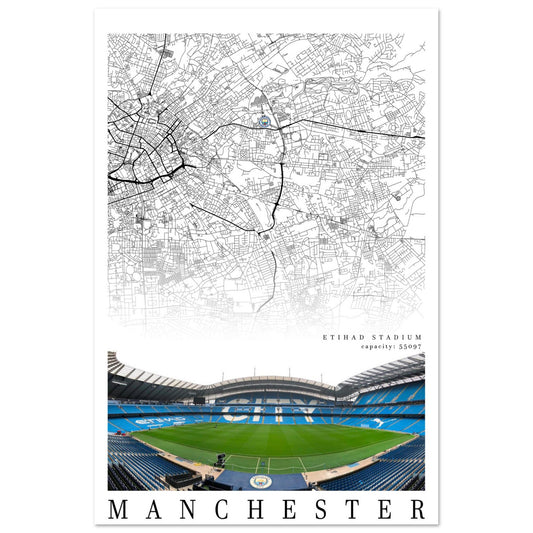 Map of Manchester - Etihad Stadium