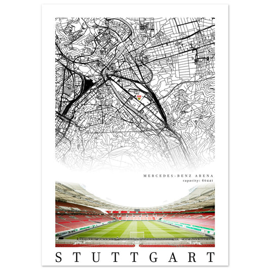 Map of Stuttgart - Mercedes-Benz Arena