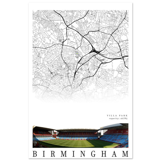 City map of Birmingham- Villa Park