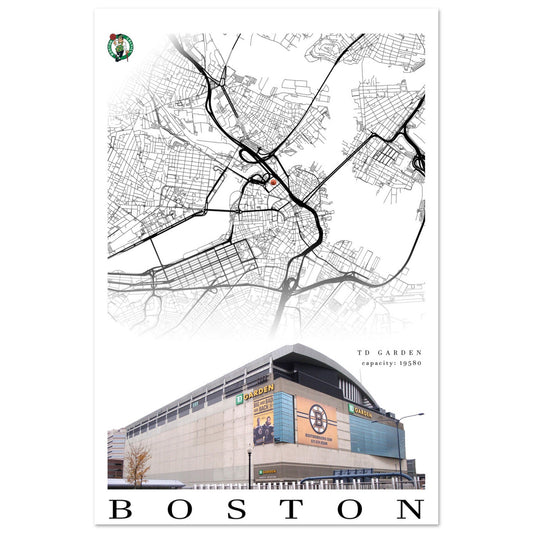 City map of Boston - TD Garden