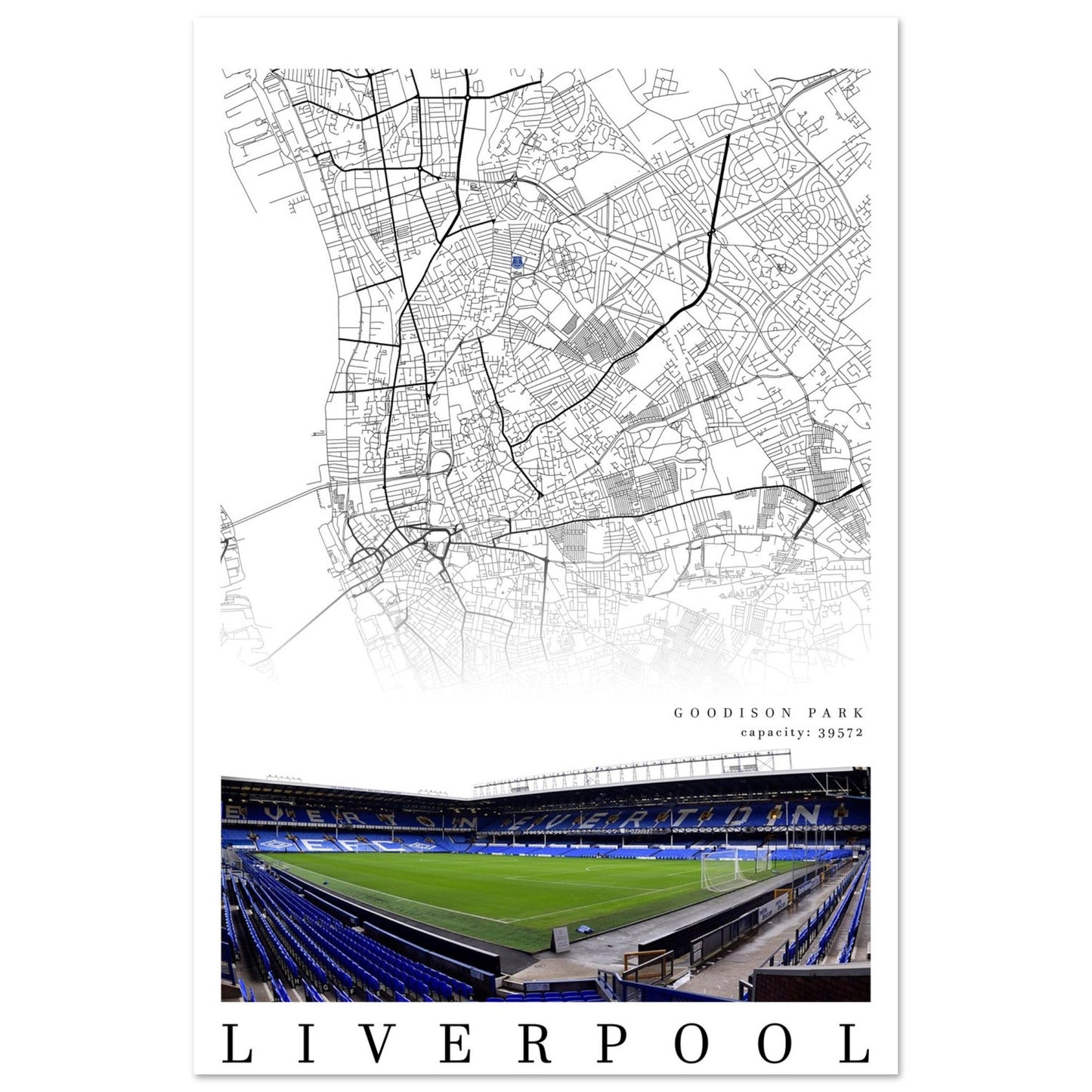 Map of Liverpool - Goodison Park