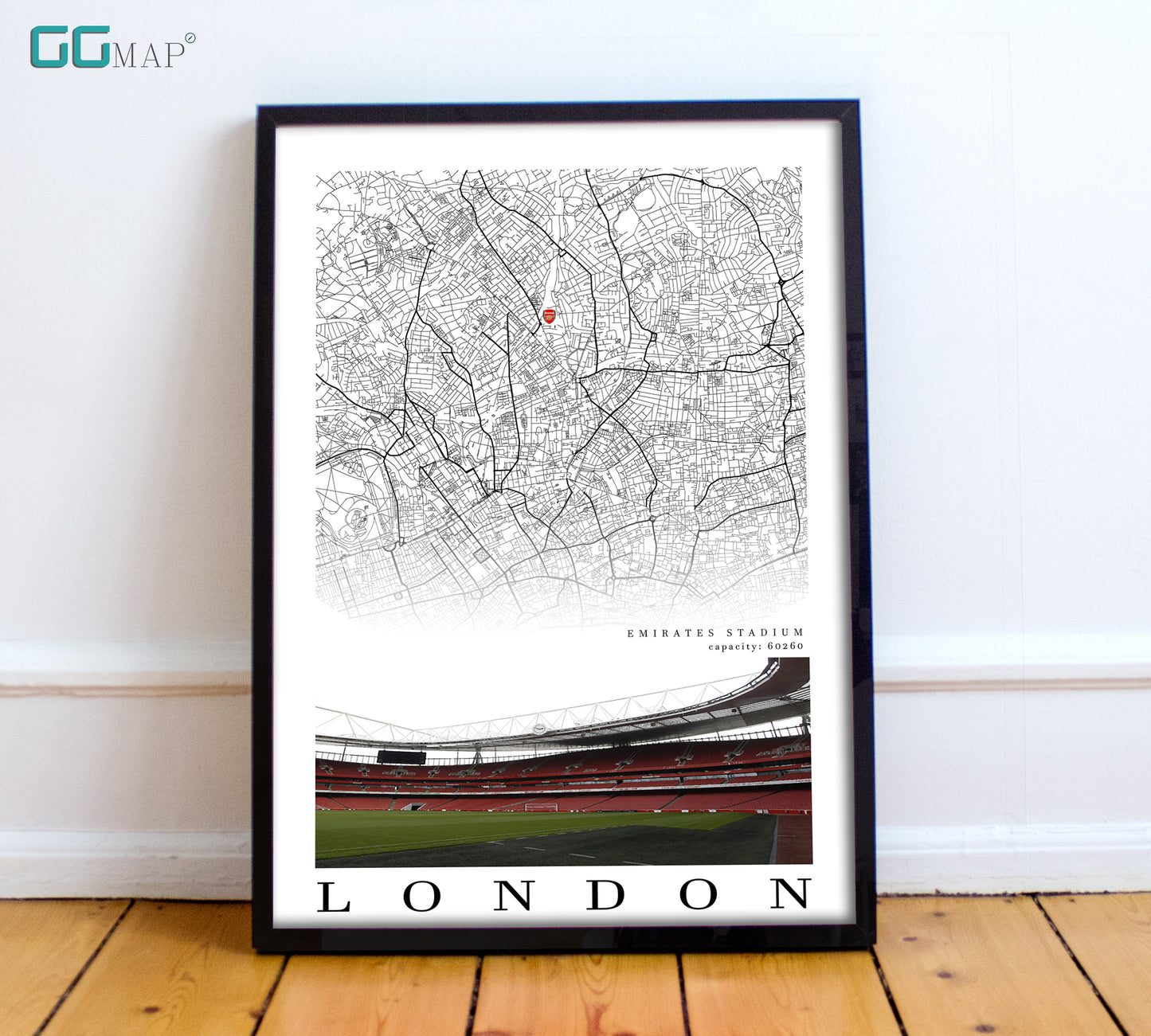 Map of London- Emirates Stadium