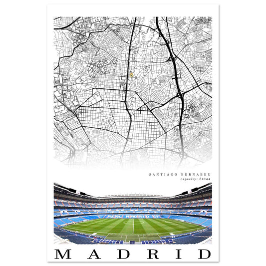 Map of Madrid - Santiago Bernabeu