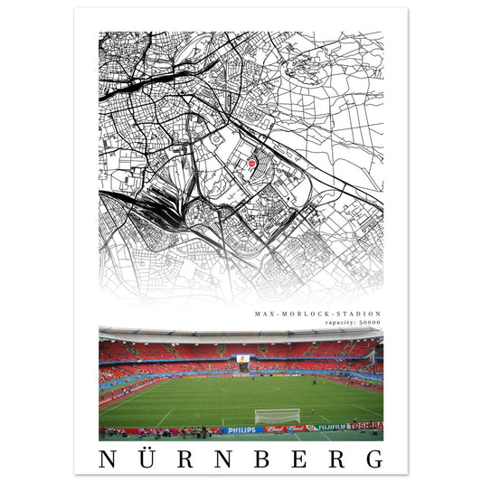 Map of Nürnberg- Max-Morlock-Stadion