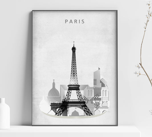 a black and white picture of the eiffel tower