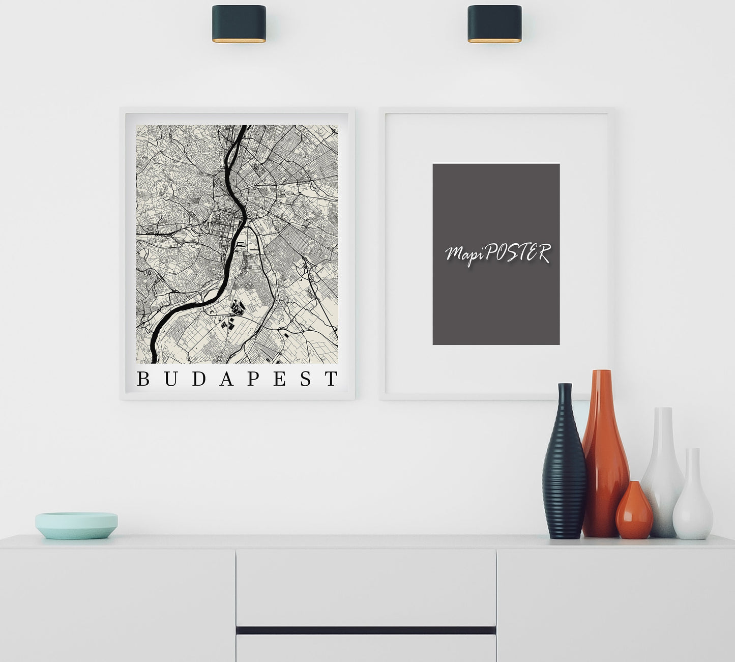 City map of BUDAPEST - Home Decor - Decor - Office map, Budapest Travel map - Print map - Poster city map - Budapest map - map art - Hungary