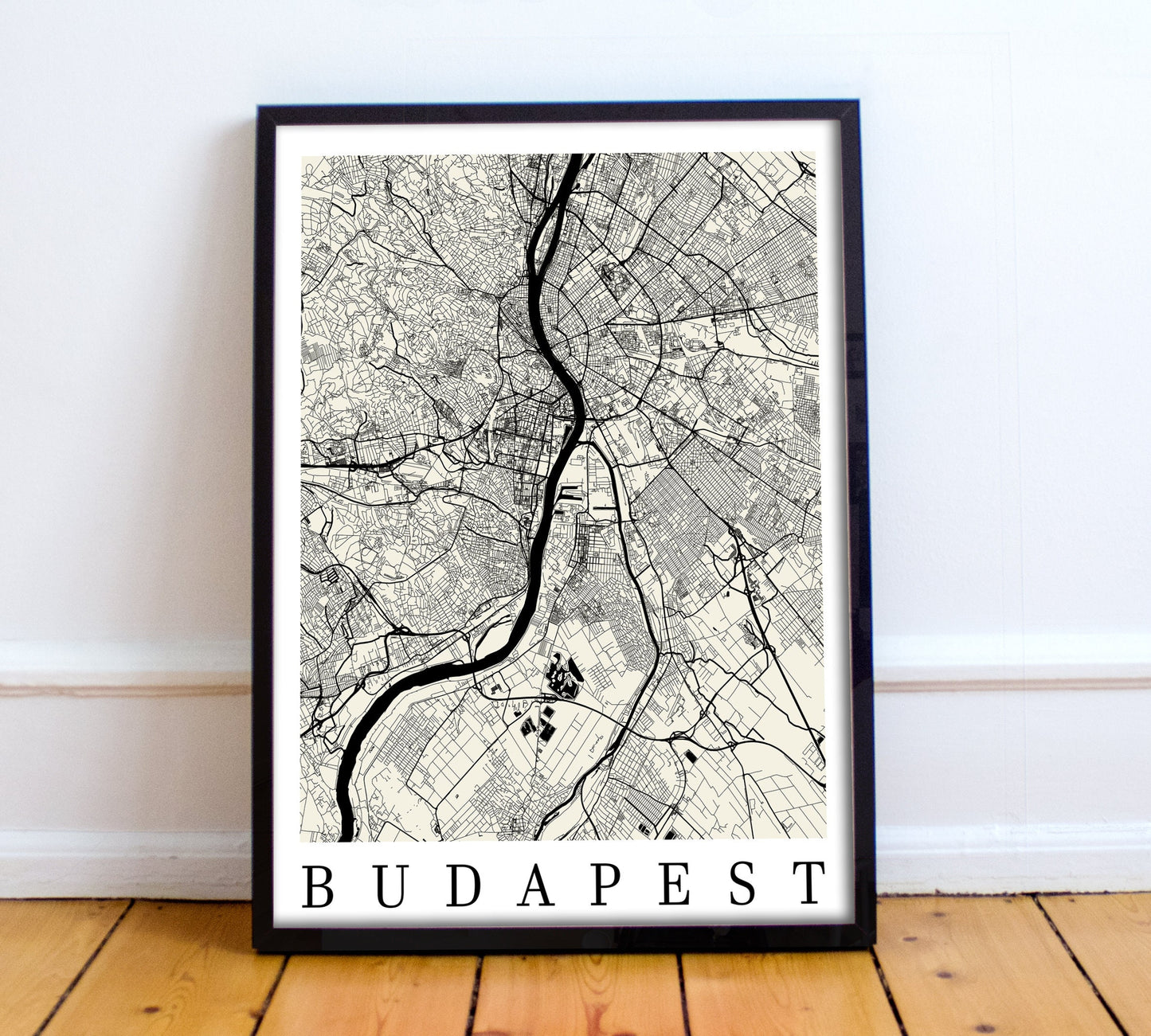 City map of BUDAPEST - Home Decor - Decor - Office map, Budapest Travel map - Print map - Poster city map - Budapest map - map art - Hungary