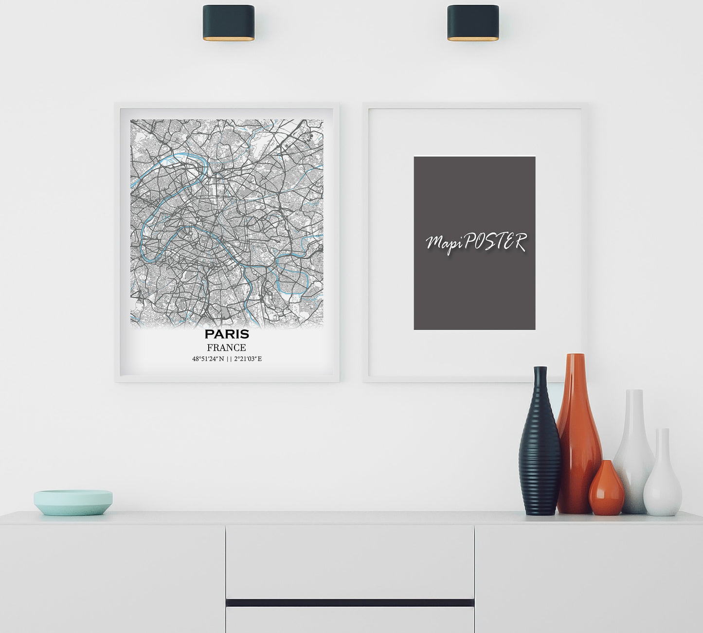 Map of PARIS, France - Paris Home Decor - Paris Wall decor - Paris Office map - Paris Travel map - Paris Print map - Paris Poster city map