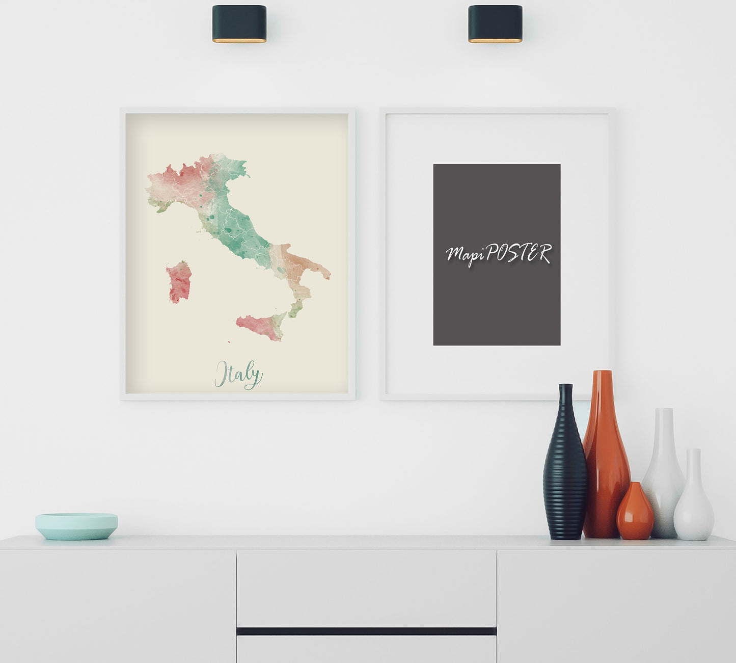 ITALY painting - Italy watercolor map - Italy Wall art - Italy map poster - Italy watercolor print - Italy map poster - GeoGIS studio