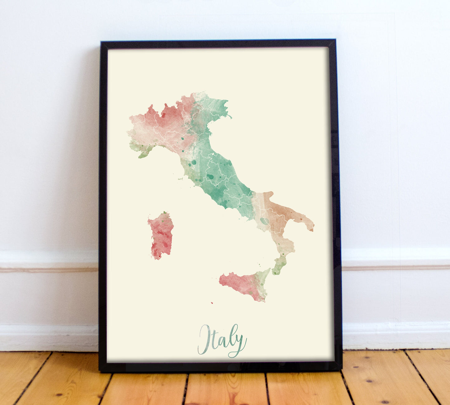 ITALY painting - Italy watercolor map - Italy Wall art - Italy map poster - Italy watercolor print - Italy map poster - GeoGIS studio