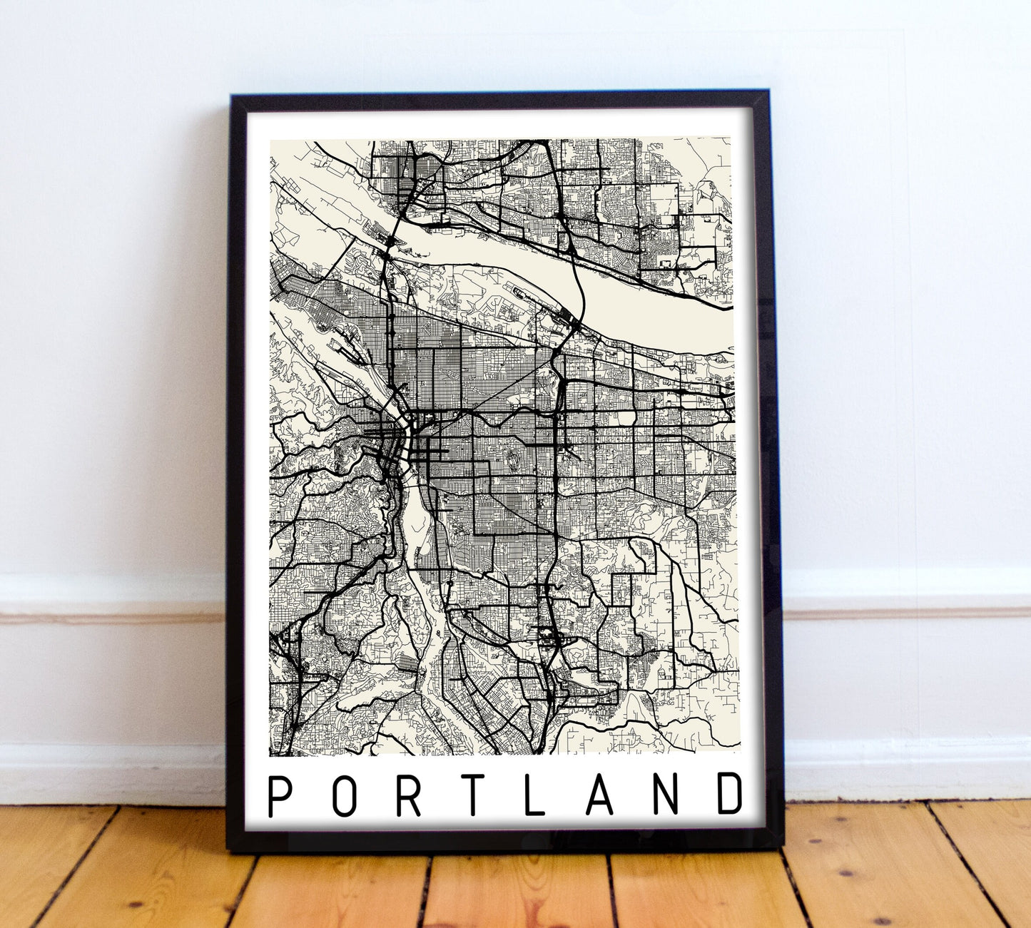 Map of PORTLAND, USA - Home Decor - Wall decor - Office map - Travel map - Print map - Poster city map - Office decor