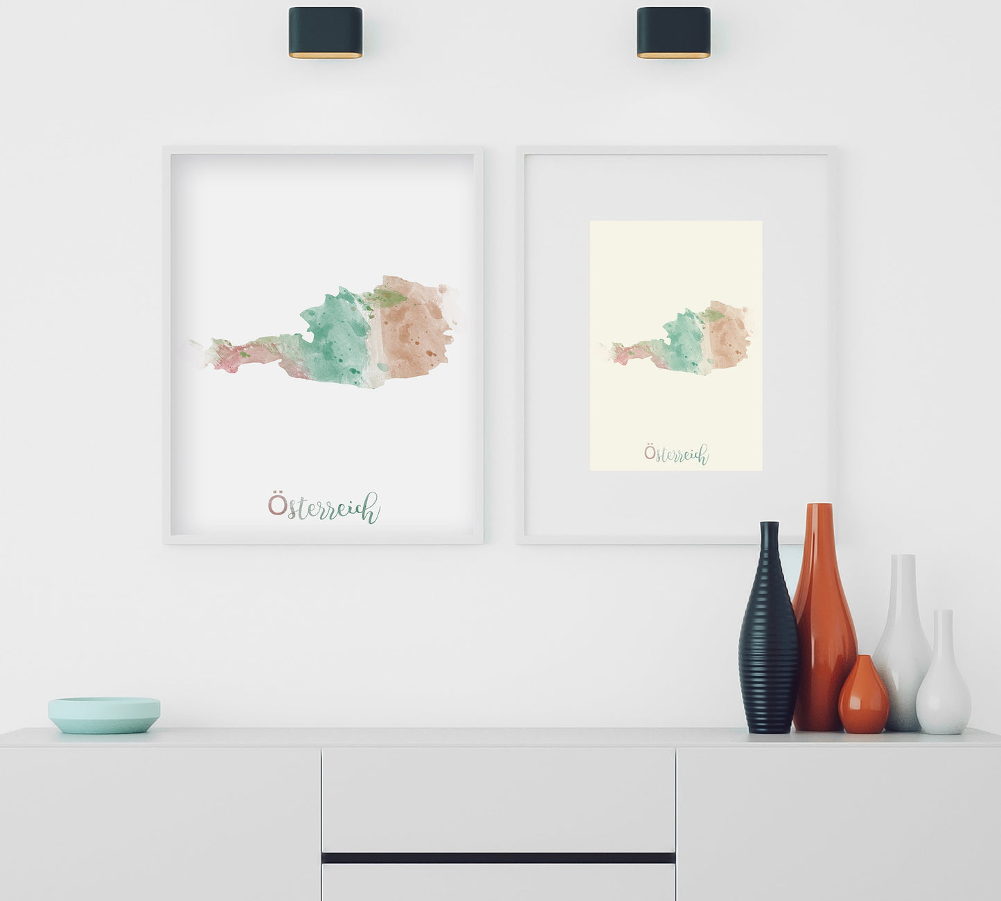 Austria art print - Österreich map - Österreich map - Austira map -Österreich map - Watercolor print - Home decor - GeoGIS studio map