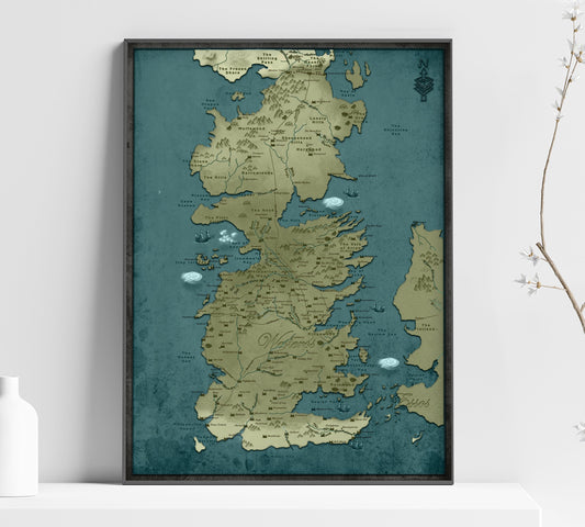 Game Of Thrones, Westeros Map, Winter is Here, Christmas Gifts, Gift Ideas, Game Of Thrones Map - Game Of Thrones poster -