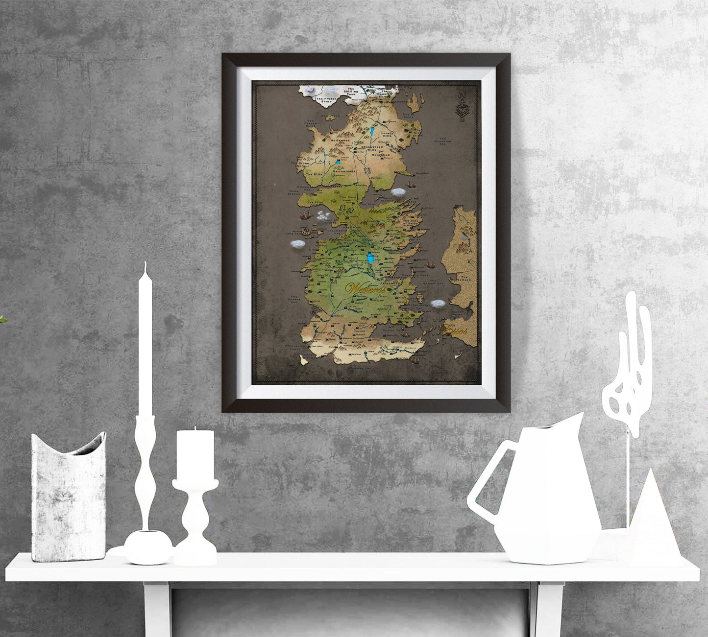 Game Of Thrones, Westeros Map, Winter is Here, Christmas Gifts, Gift Ideas, Game Of Thrones Map - Game Of Thrones poster -