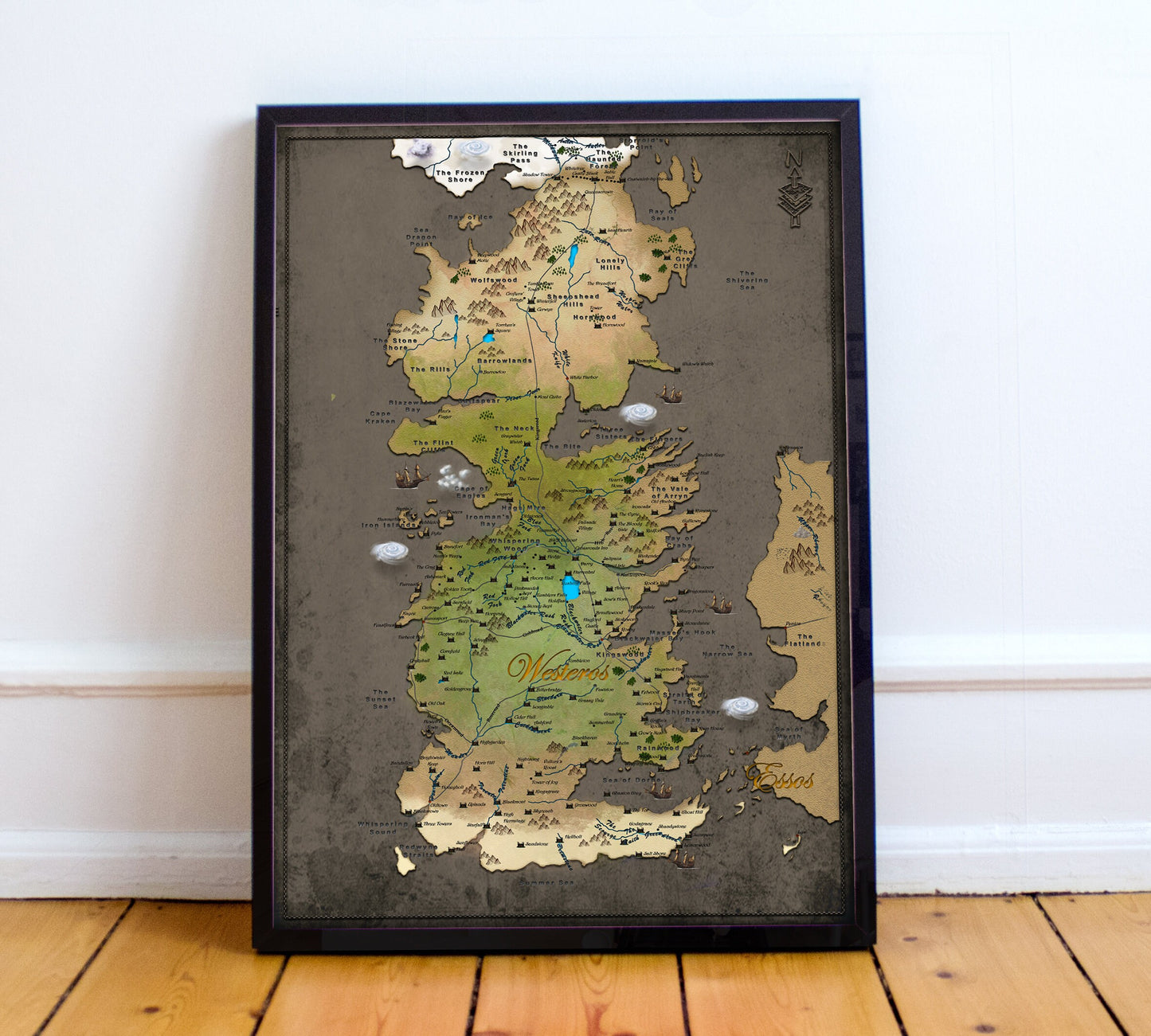 Game Of Thrones, Westeros Map, Winter is Here, Christmas Gifts, Gift Ideas, Game Of Thrones Map - Game Of Thrones poster -