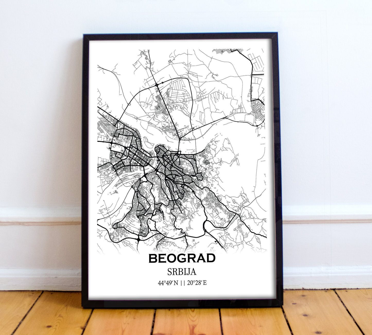 City map of BELGRADE - Home Decor - Wall decor - Office map - Travel map - Print map - Poster city map - BEOGRAD map - map art - Serbia