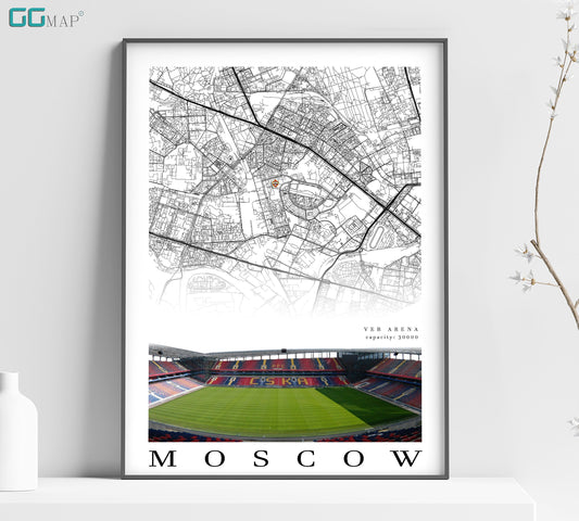 a map of the stadium of moscow in black and white