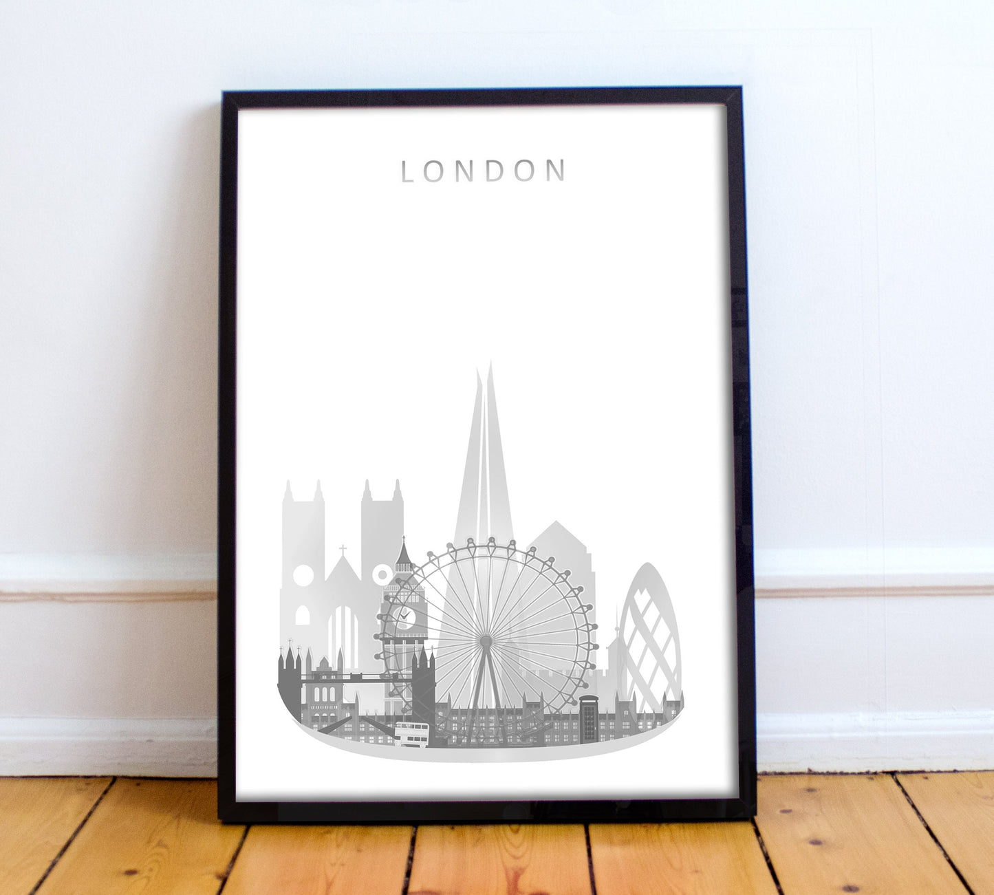 LONDON Skyline art - Watercolor - London poster - London skyline - London- London watercolor print - London wall art - London travel poster