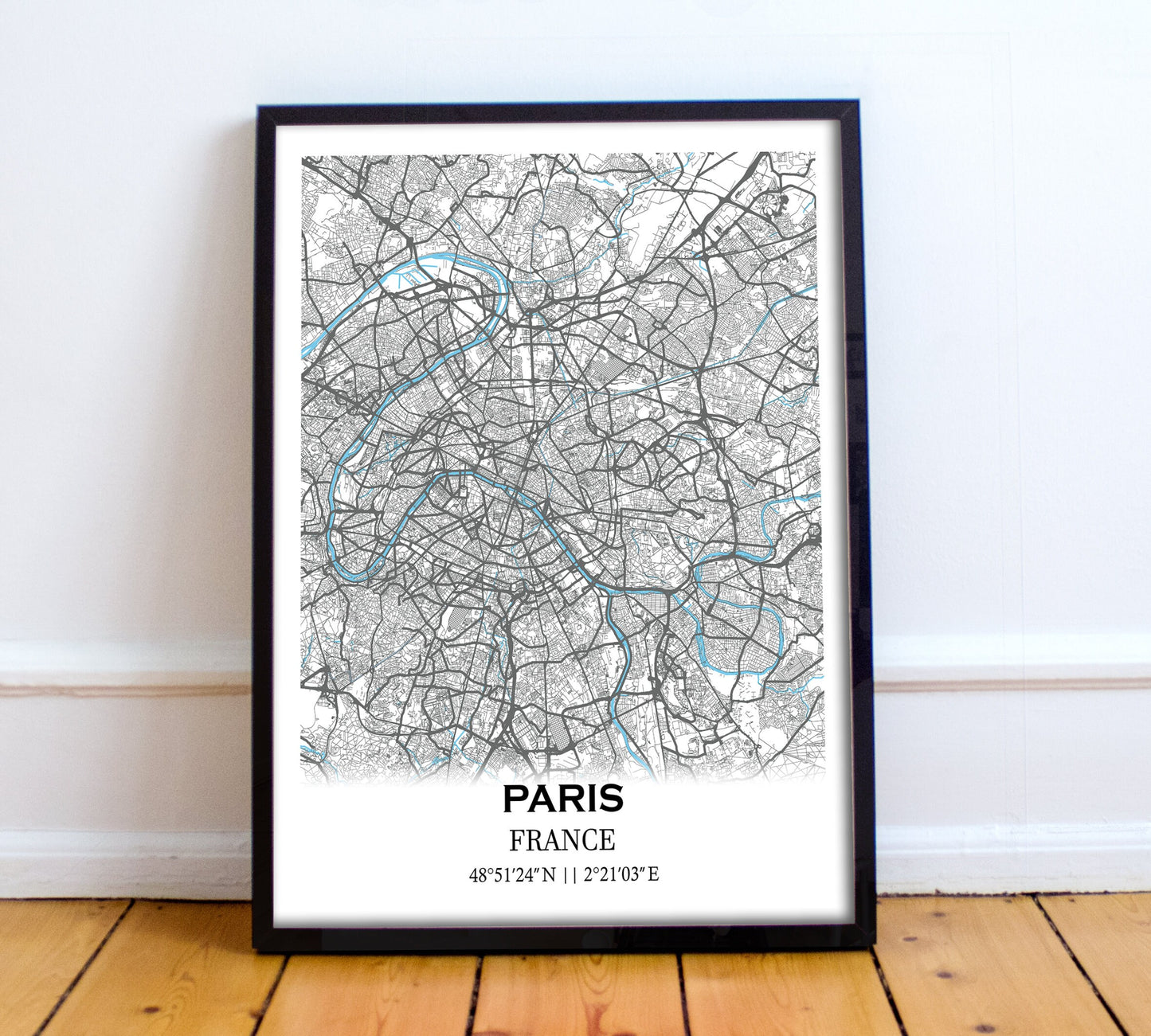 Map of PARIS, France - Paris Home Decor - Paris Wall decor - Paris Office map - Paris Travel map - Paris Print map - Paris Poster city map