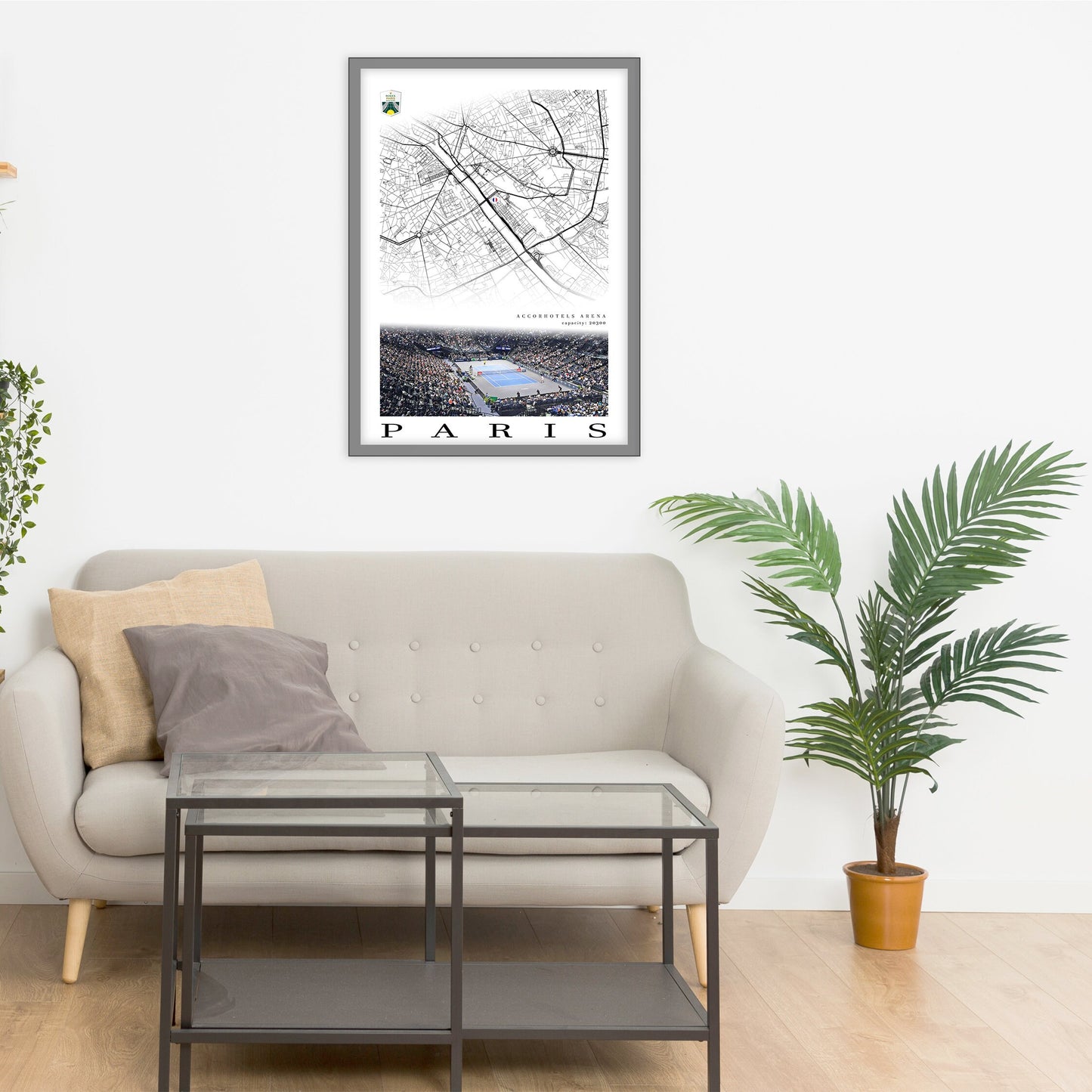 City map of PARIS - AccorHotels Arena - AccorHotels Arena wall decor - AccorHotels Arena poster - AccorHotels Arena gift - Print map