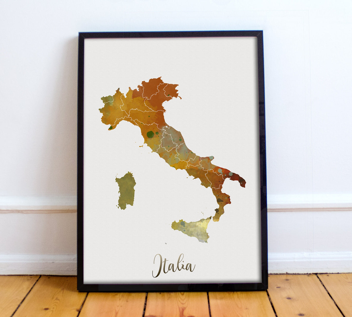 ITALY painting - Italy watercolor map - Italy Wall art - Italy map poster - Italy watercolor print - Italy map poster - GeoGIS studio