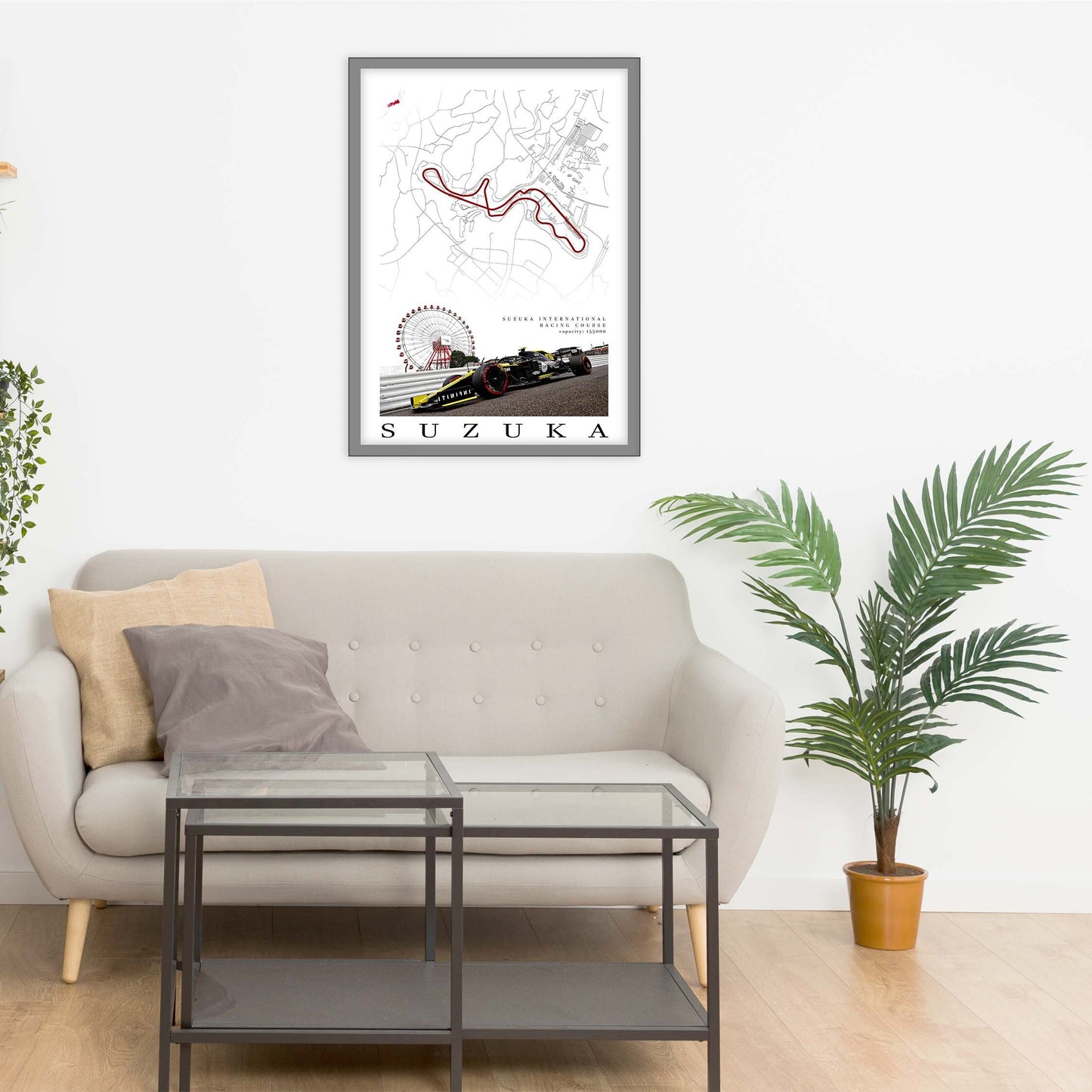 City map of SUZUKA - Suzuka International Racing Course - Home Decor Suzuka - Japanese Grand Prix - Formula 1 gift - Printed map