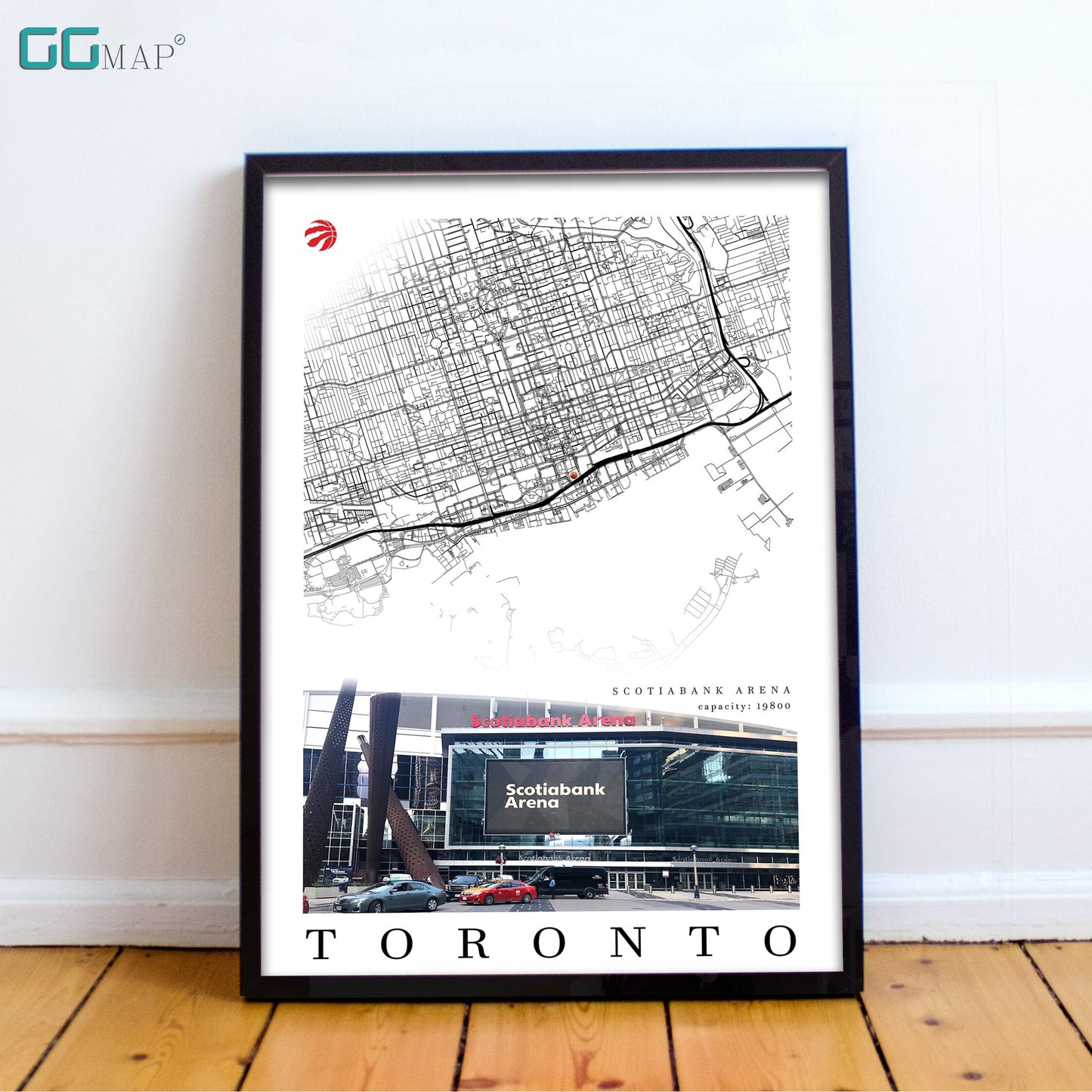 City map of TORONTO - Air Canada Centre - Home Decor Toronto - Air Canada Centre wall decor - Toronto poster - Toronto gift - Print map