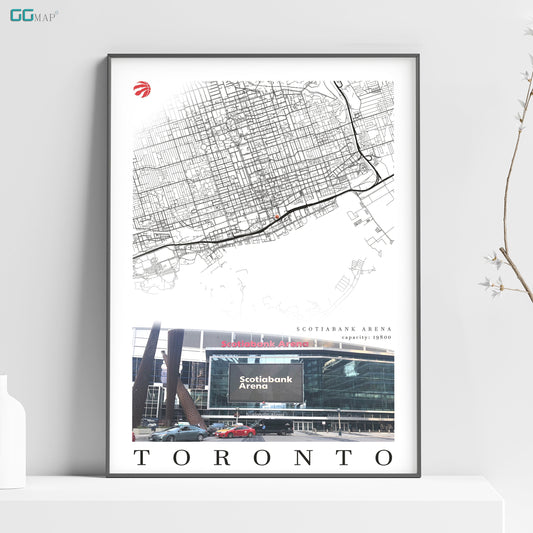 City map of TORONTO - Air Canada Centre - Home Decor Toronto - Air Canada Centre wall decor - Toronto poster - Toronto gift - Print map