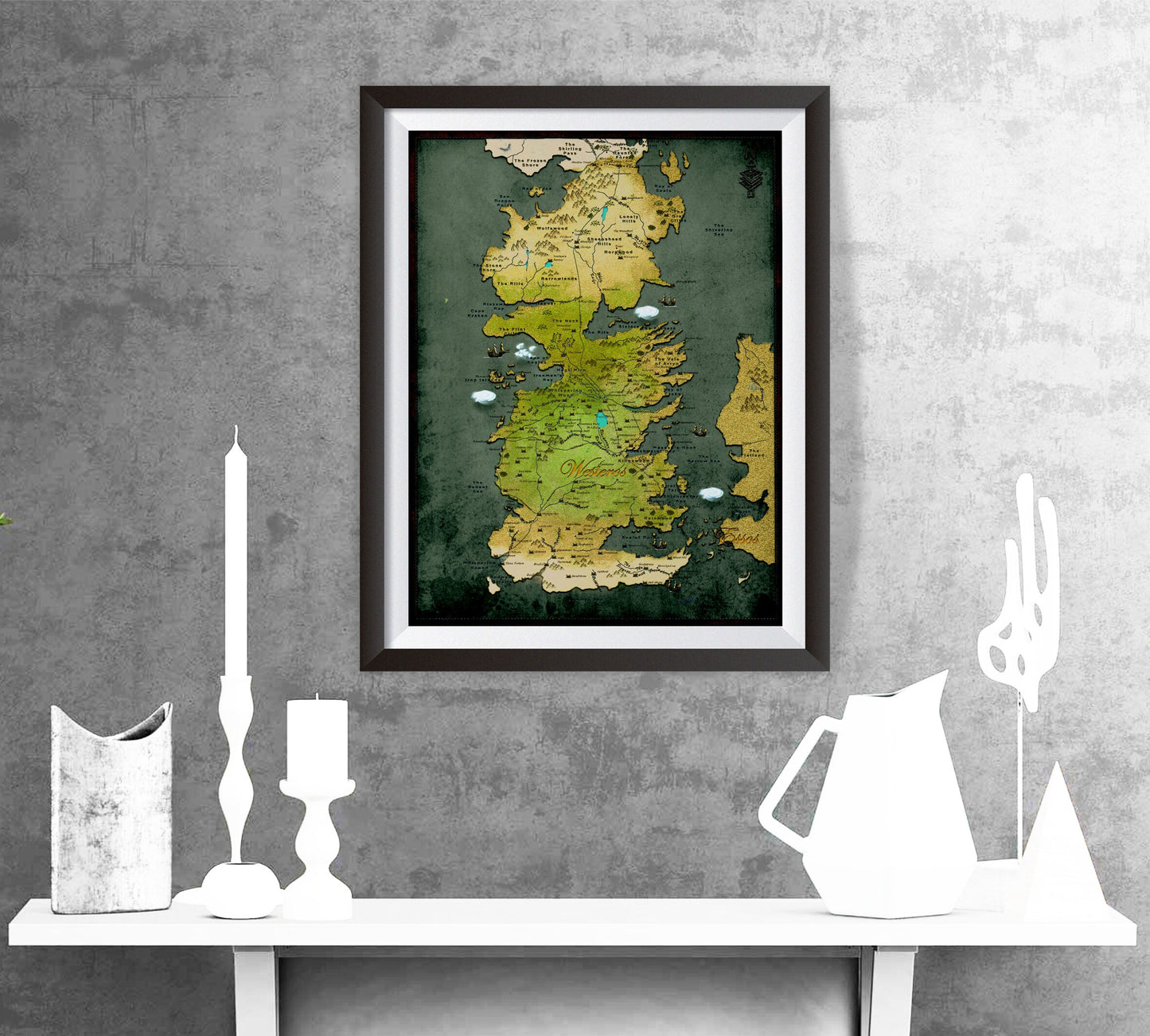 Game Of Thrones, Westeros Map, Winter is Here, Christmas Gifts, Gift Ideas, Game Of Thrones Map - Game Of Thrones poster -