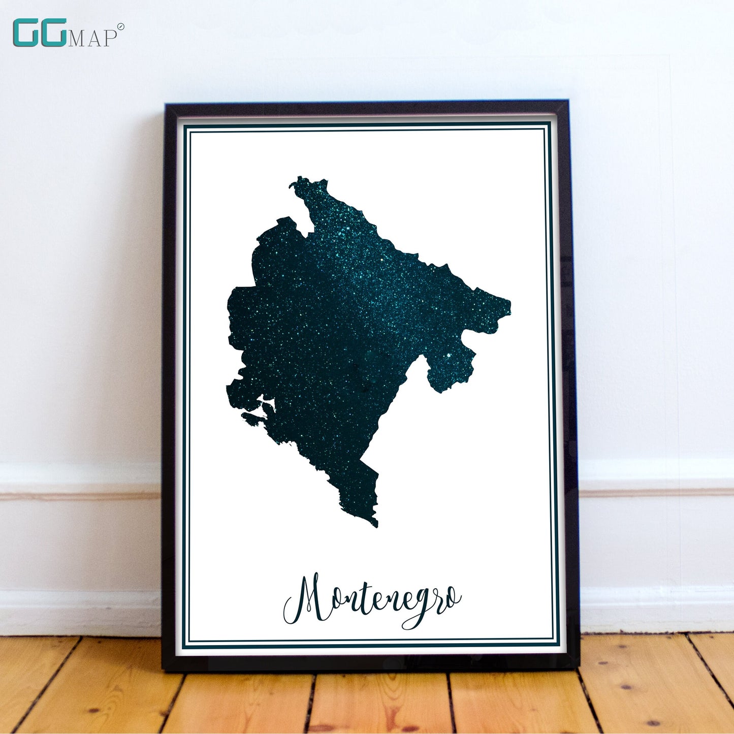 MONTENEGRO map - Montenegro stars map - Travel poster - Home Decor - Wall decor - Office map - Montenegro gift - GeoGIS studio