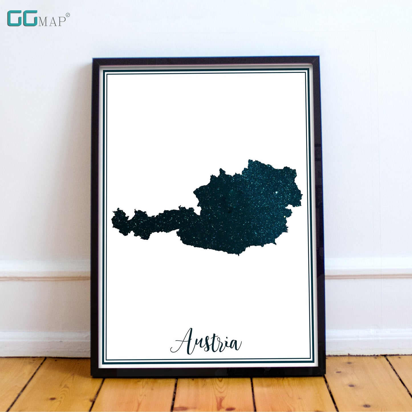 AUSTRIA map - Austria stars map - Travel poster - Home Decor - Wall decor - Office map - Austria gift - GeoGIS studio