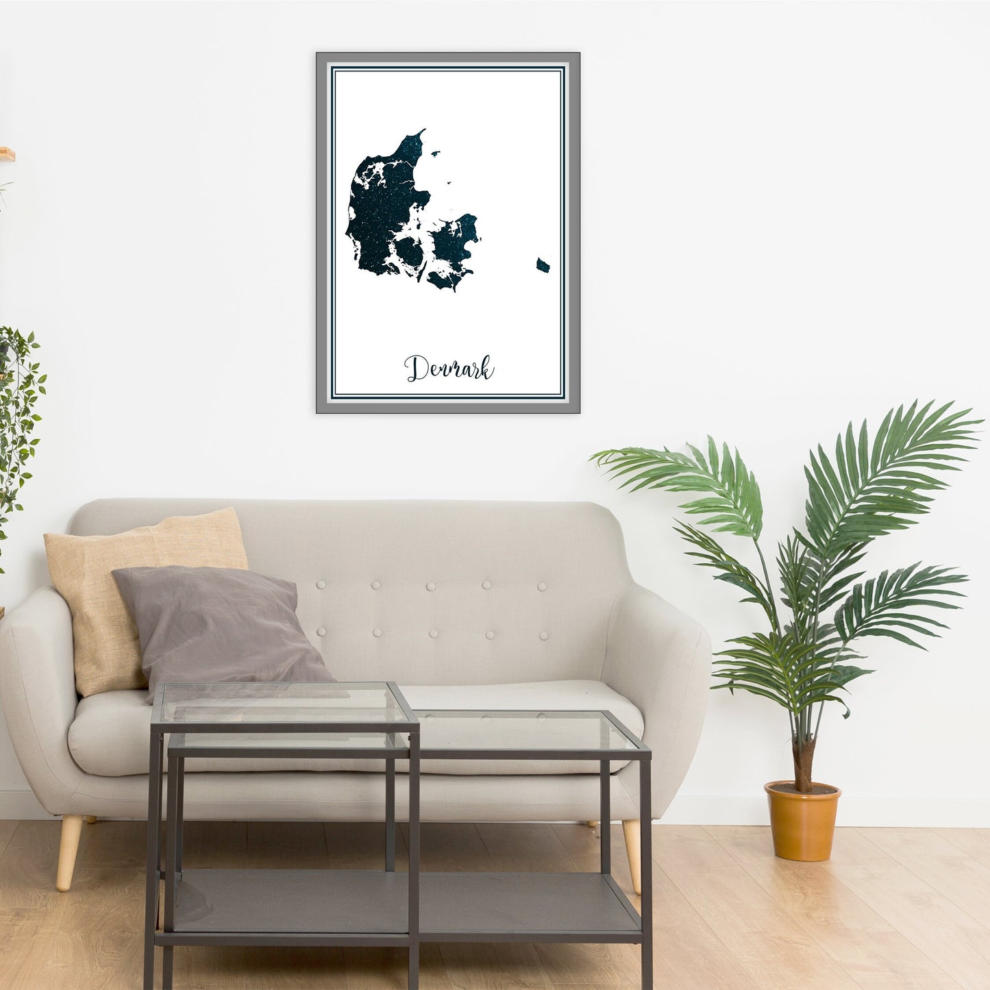 DENMARK map - Denmark stars map - Travel poster - Home Decor - Wall decor - Office map - Denmark gift - GeoGIS studio