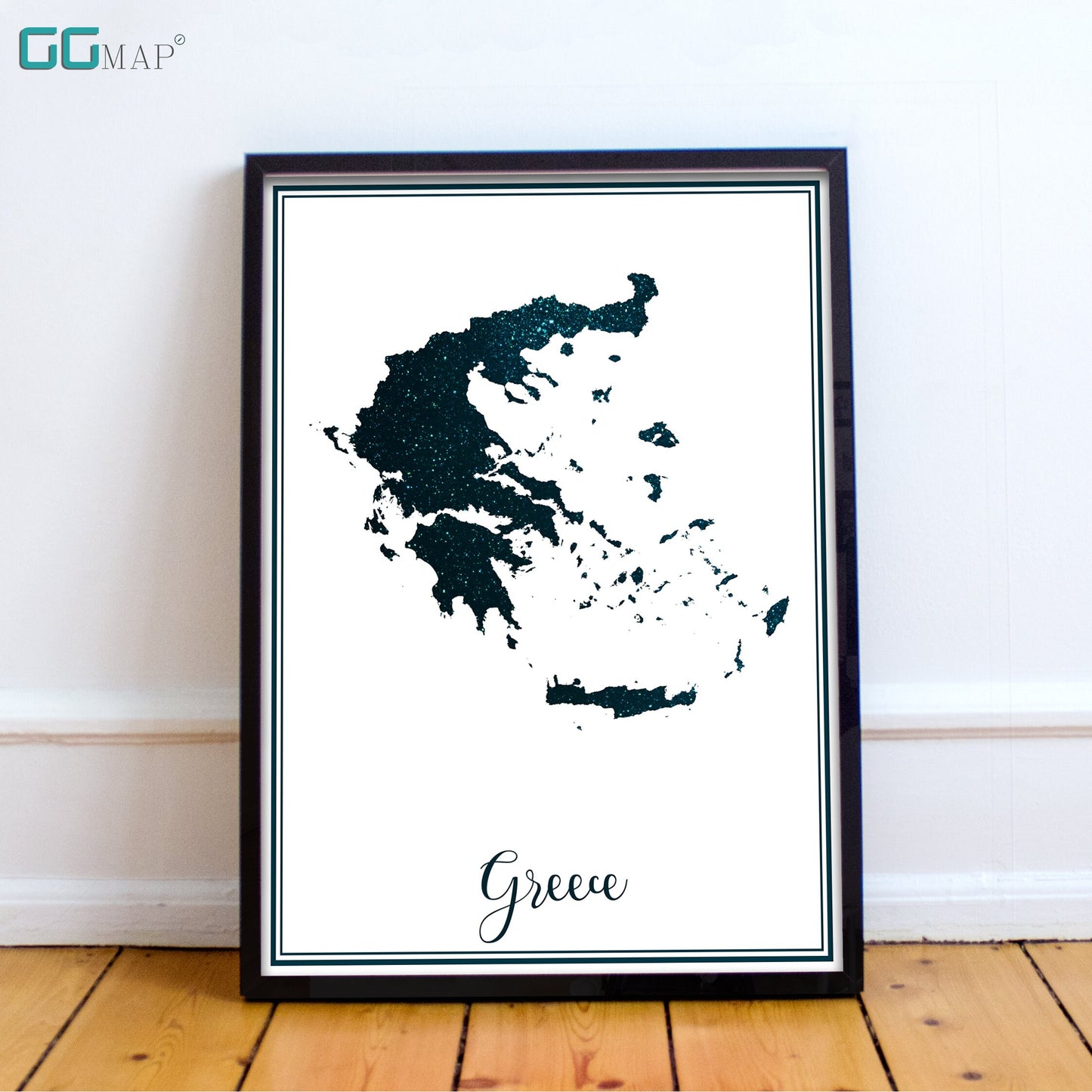 GREECE map - Greece stars map - Travel poster - Home Decor - Wall decor - Office map - Greece gift - GeoGIS studio