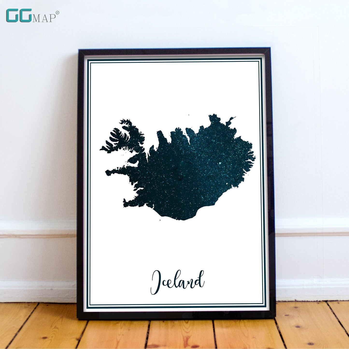 ICELAND map - Iceland stars map - Travel poster - Home Decor - Wall decor - Office map - Iceland gift - GeoGIS studio