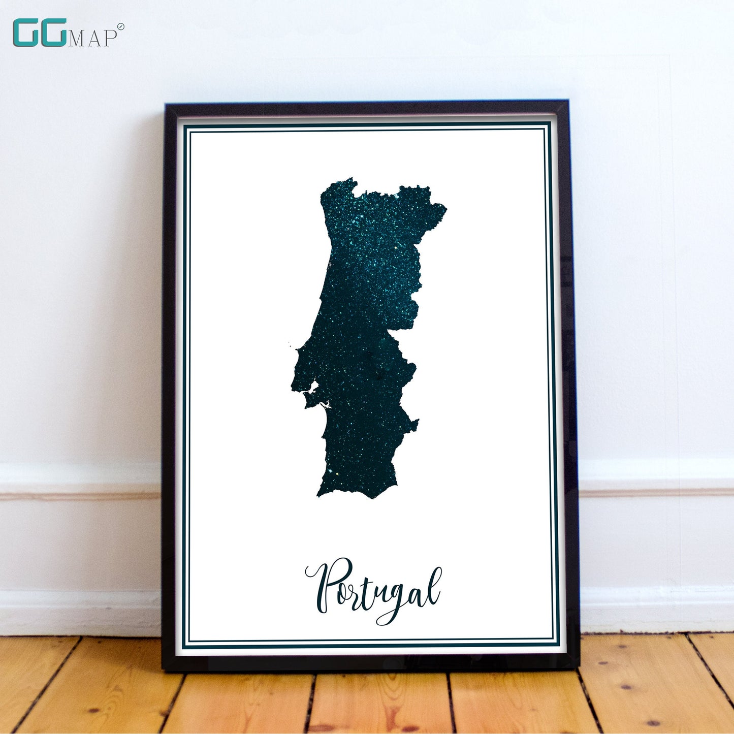 PORTUGAL map - Portugal stars map - Travel poster - Home Decor - Wall decor - Office map - Portugal gift - GeoGIS studio