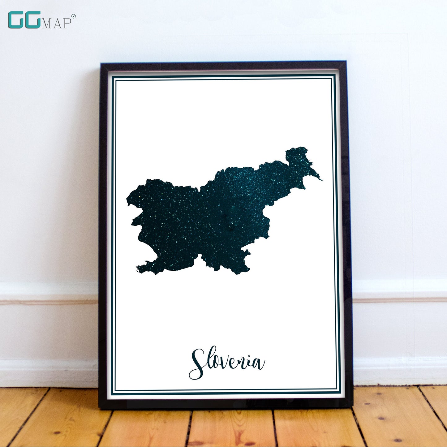 SLOVENIA map - Slovenia stars map - Travel poster - Home Decor - Wall decor - Office map - Slovenia gift - GeoGIS studio