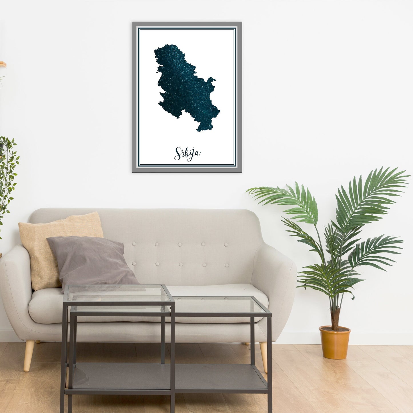 SRBIJA map - Srbija stars map - Travel poster - Home Decor - Wall decor - Office map - Srbija gift - GeoGIS studio