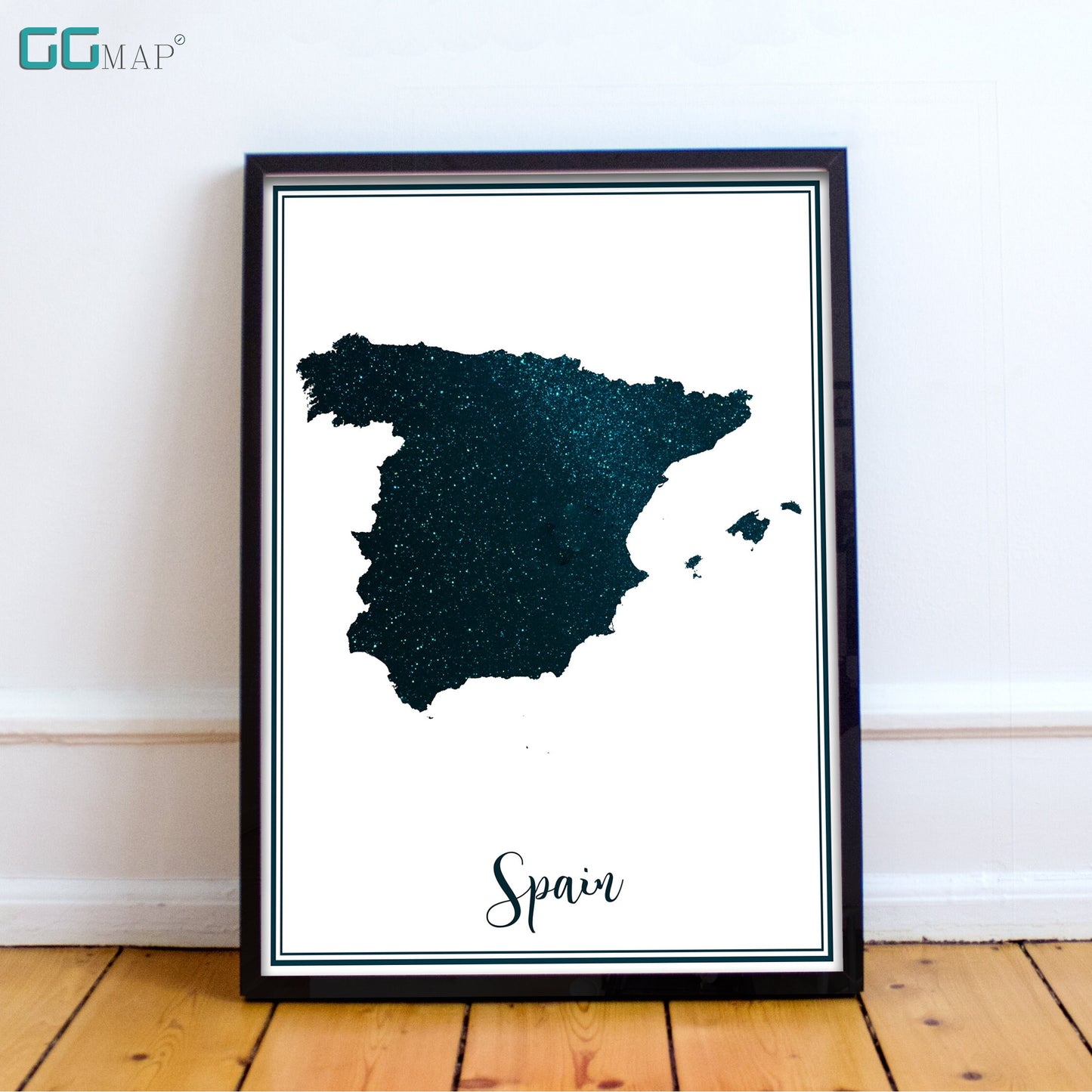 SPAIN map - Spain stars map - Travel poster - Home Decor - Wall decor - Office map - Spain gift - GeoGIS studio