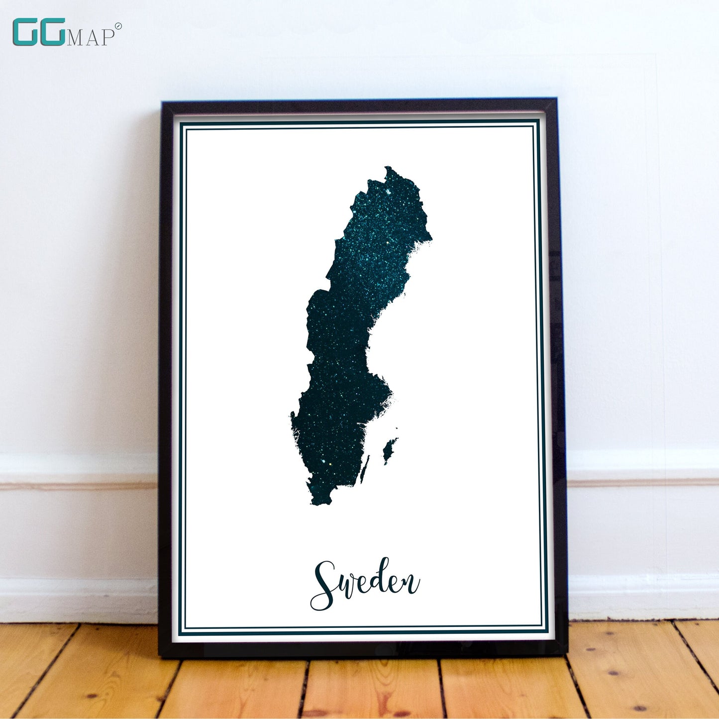 SWEDEN map - Sweden stars map - Travel poster - Home Decor - Wall decor - Office map - Sweden gift - GeoGIS studio