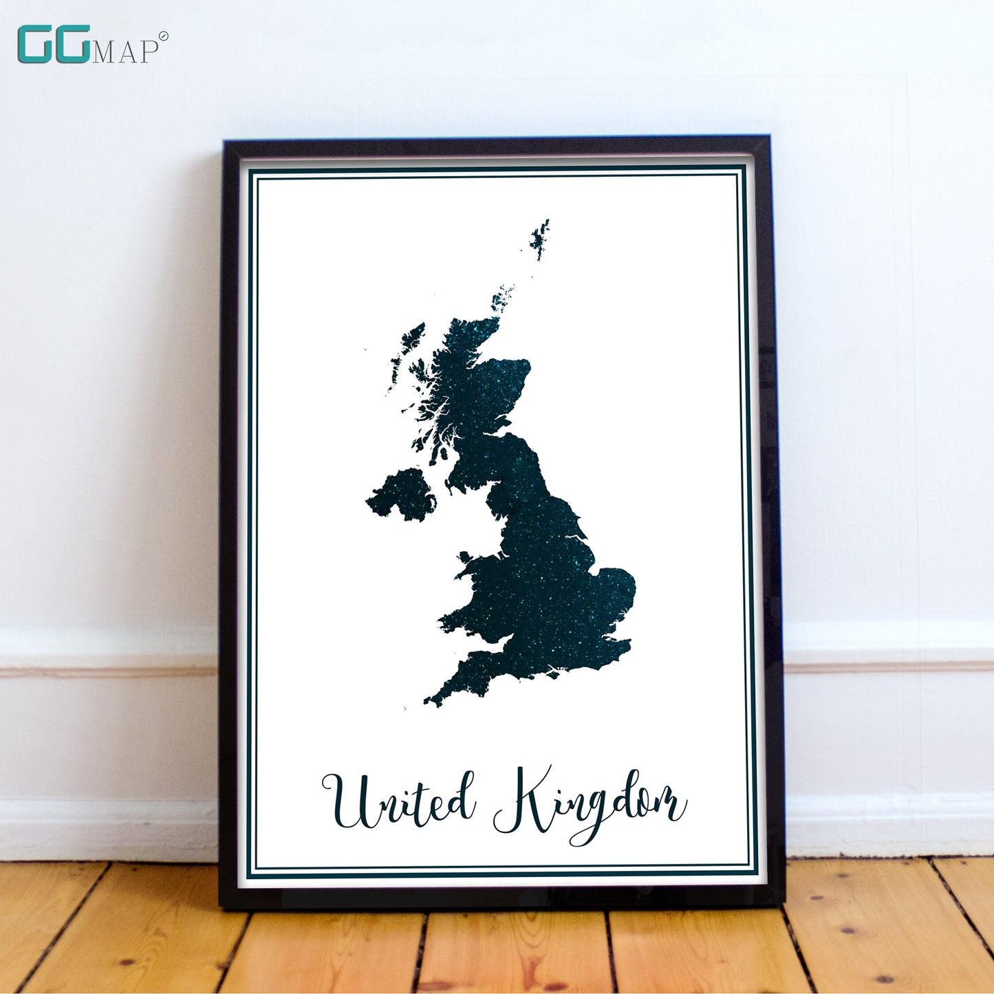 UNITED KINGDOM map - United Kingdom stars map - Travel poster - Home Decor - Wall decor - Office map - United Kingdom gift - GeoGIS studio