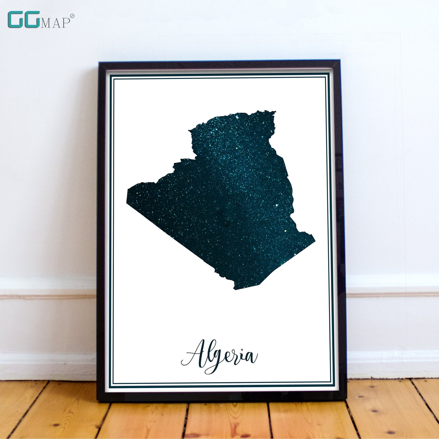 ALGERIA map - Algeria stars map - Travel poster - Home Decor - Wall decor - Office map - Algeria gift - GeoGIS studio