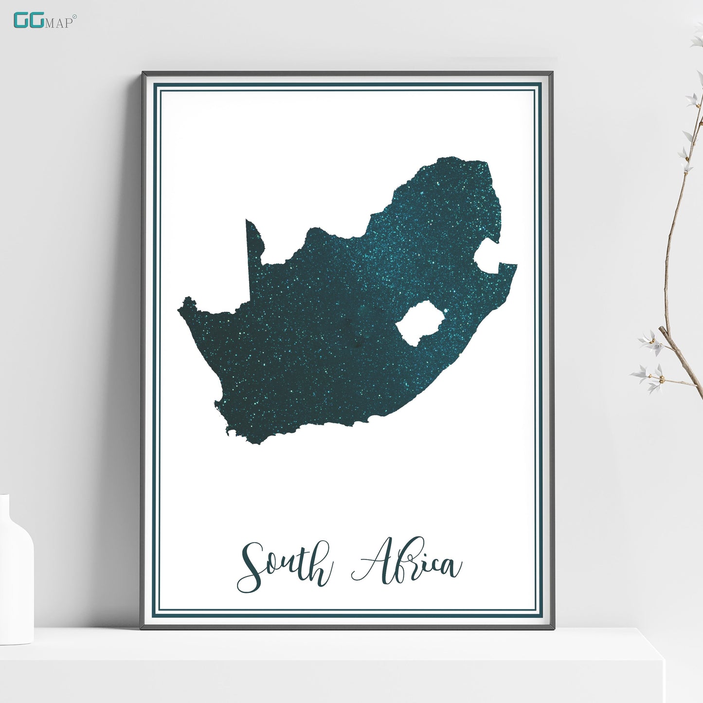 a picture of a map of south africa