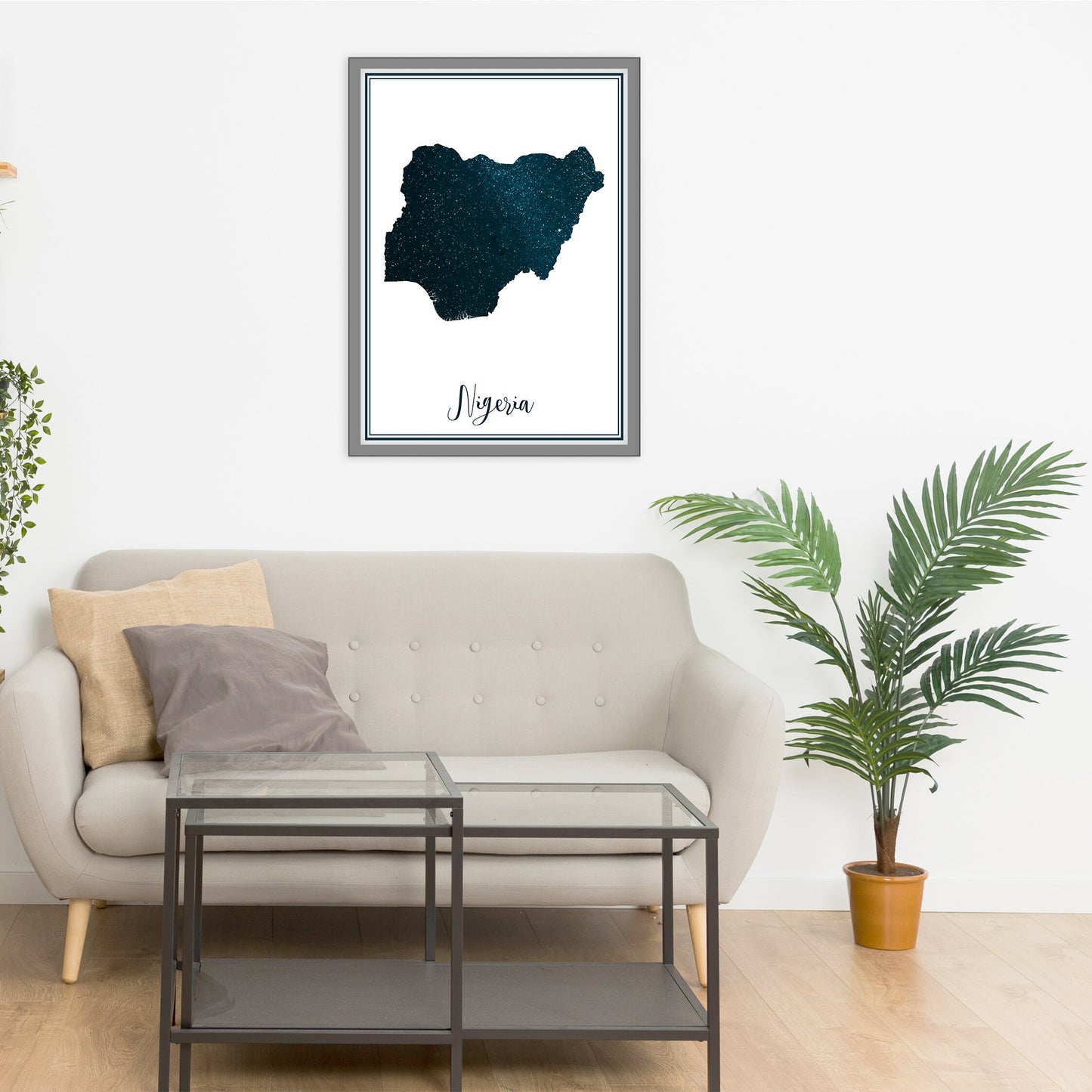 NIGERIA map - Nigeria stars map - Travel poster - Home Decor - Wall decor - Office map - Nigeria gift - GeoGIS studio