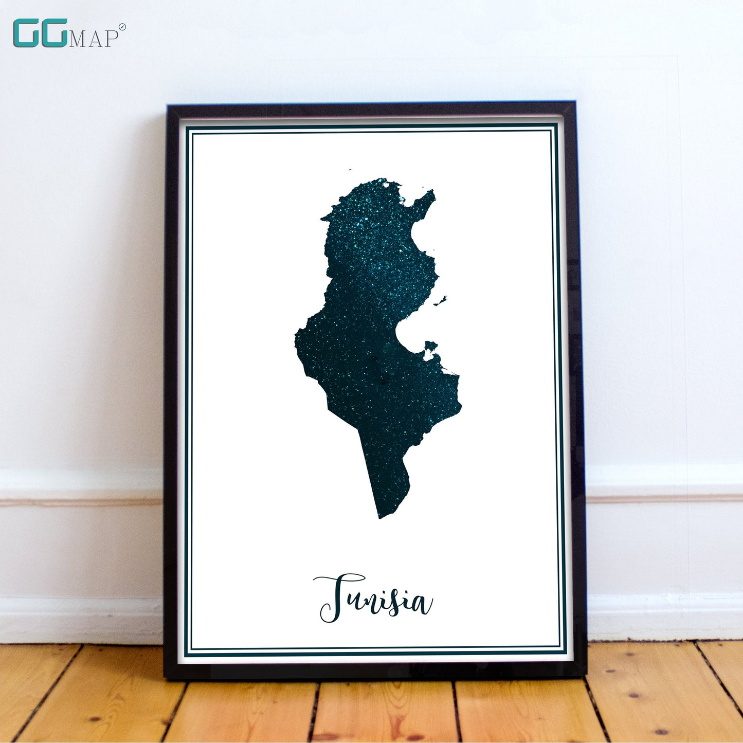 TUNISIA map - Tunisia stars map - Travel poster - Home Decor - Wall decor - Office map -Tunisia gift - GeoGIS studio