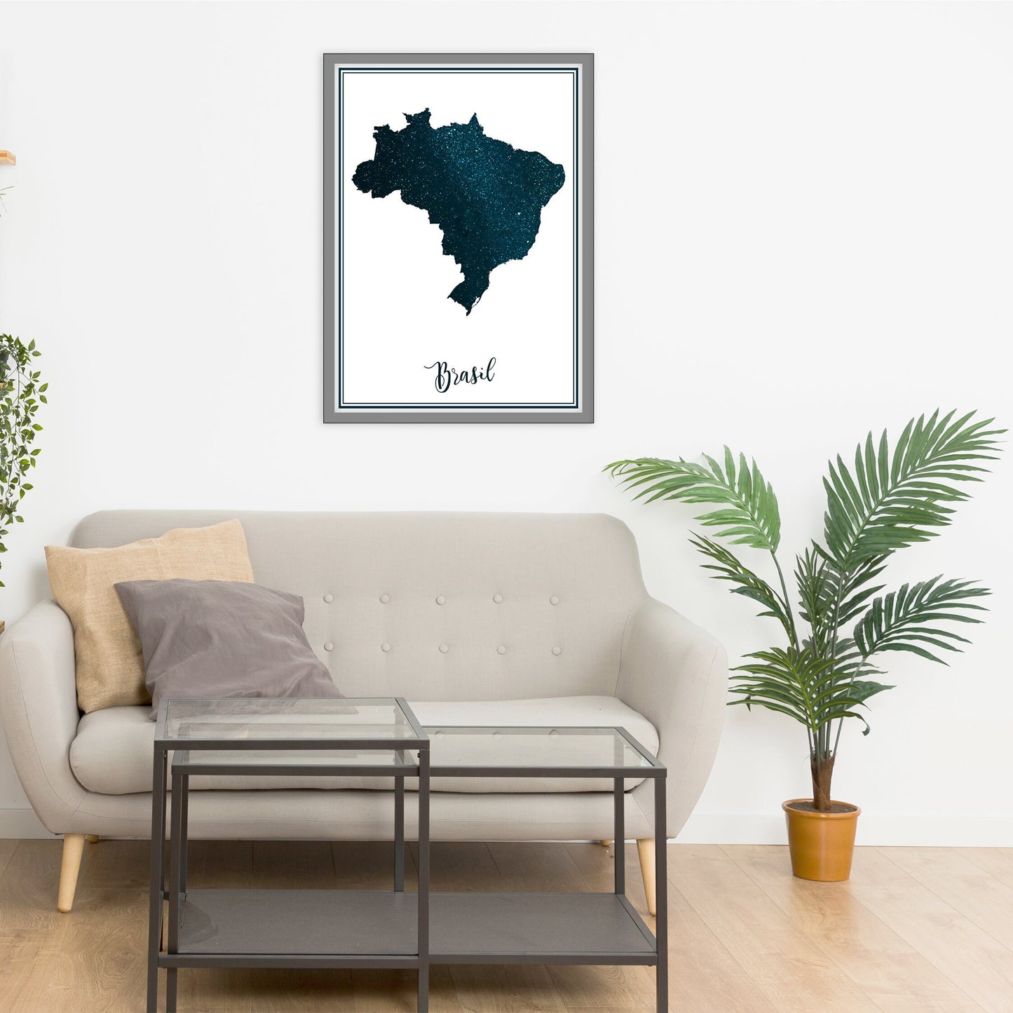 BRAZIL map - Brazil stars map - Brasil Travel poster - Home Decor - Wall decor - Office map - Brasil gift - GeoGIS studio